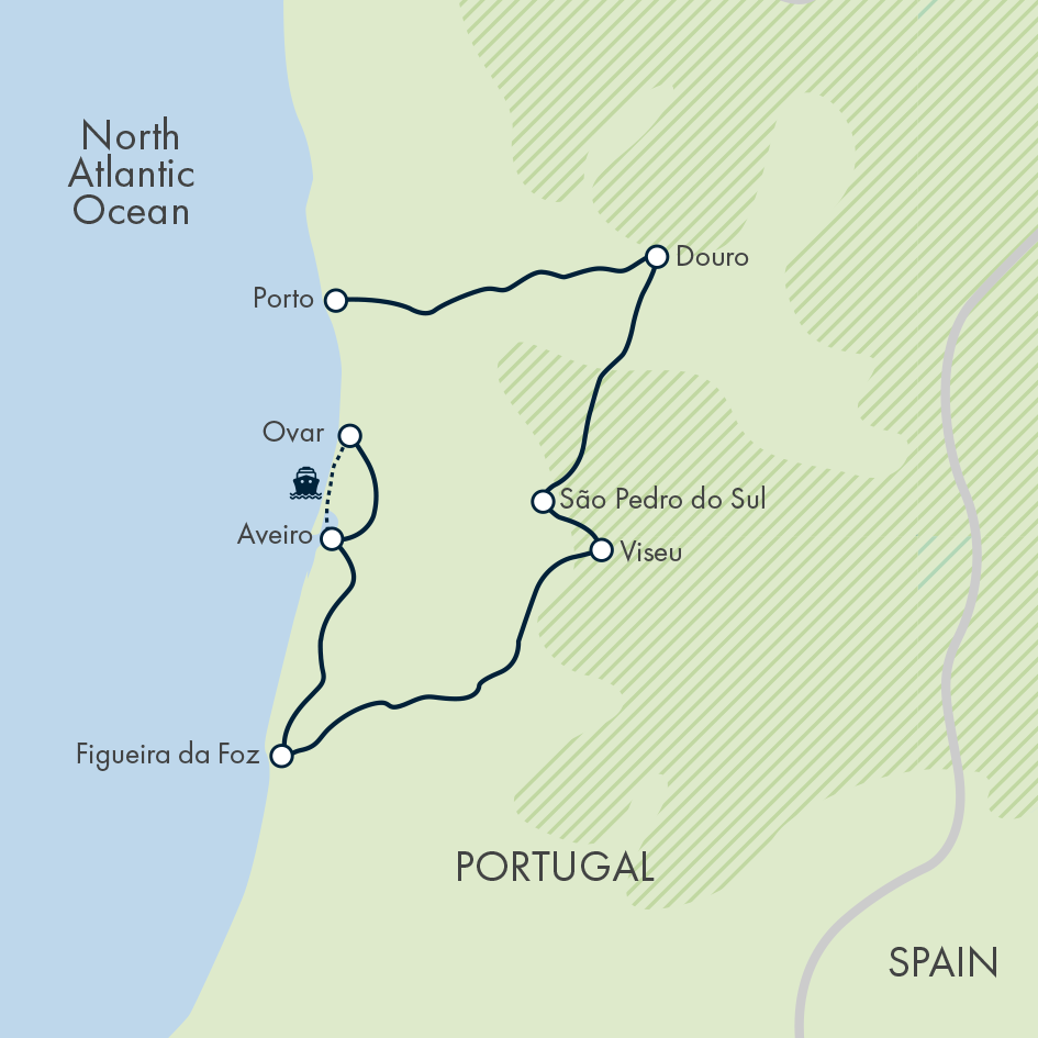 Discover Northern Portugal - Premium Adventure Itinerary Map