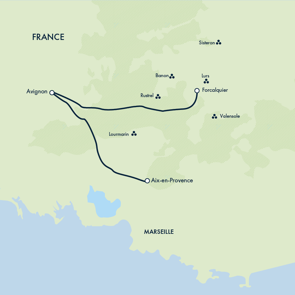 Discover Provence Itinerary Map