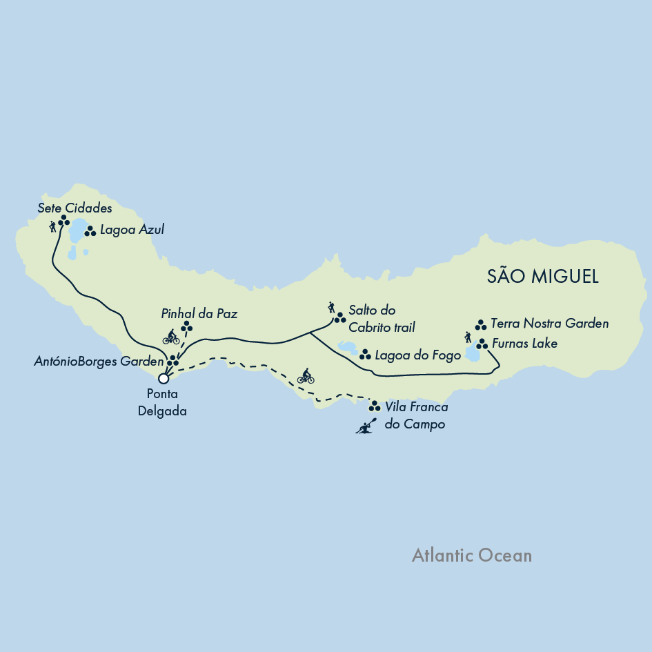 Azores Adventure Itinerary Map