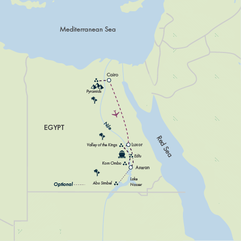 Egypt Premium Family Adventure Itinerary Map