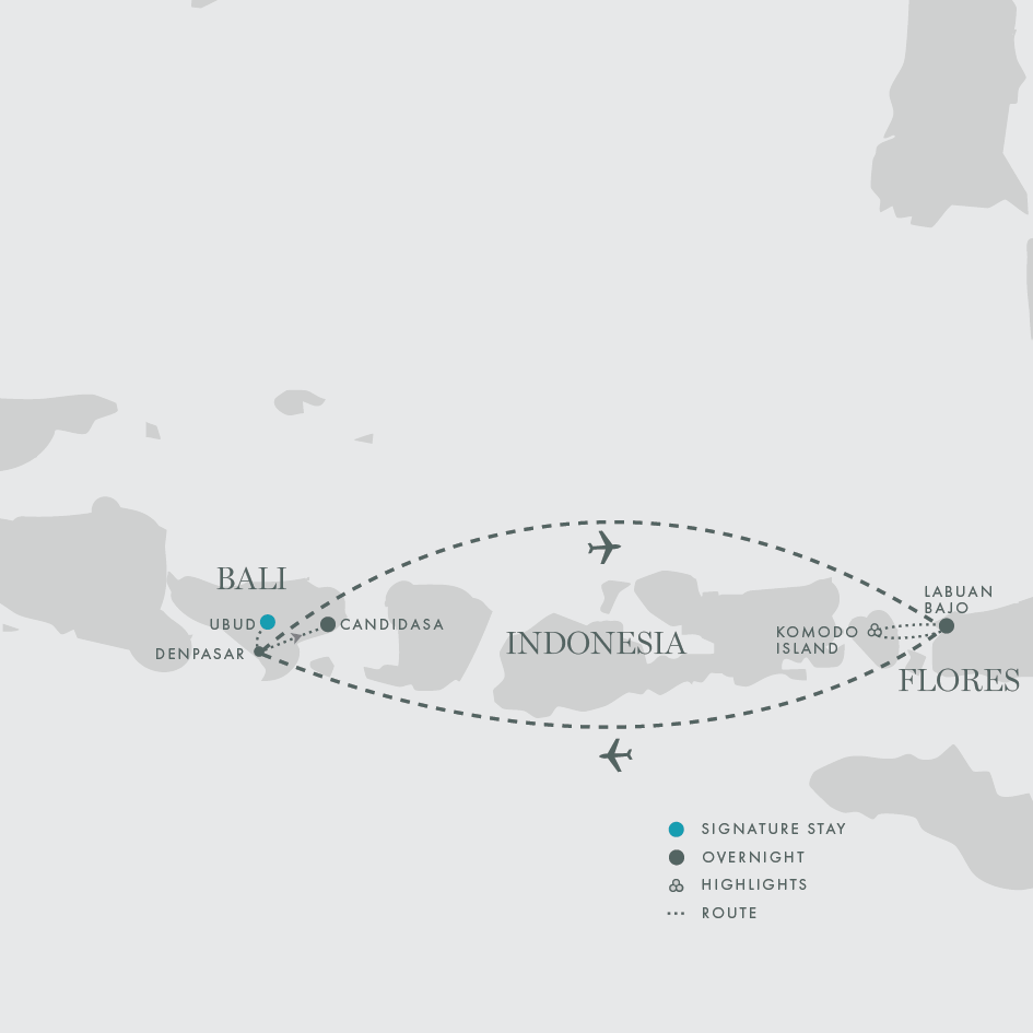 Signature Indonesia | The Sacred Wild Isles Itinerary Map